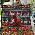Personalized Bombers Football Christmas Quilt Australian Football Mascot - Ugly Xmas Pattern Festive