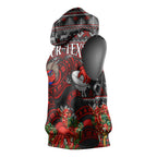 Personalized Bombers Football Christmas Sleeveless Hoodie Australian Football Mascot - Ugly Xmas Pattern Festive