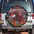 Personalized Bombers Football Christmas Spare Tire Cover Australian Football Mascot - Ugly Xmas Pattern Festive