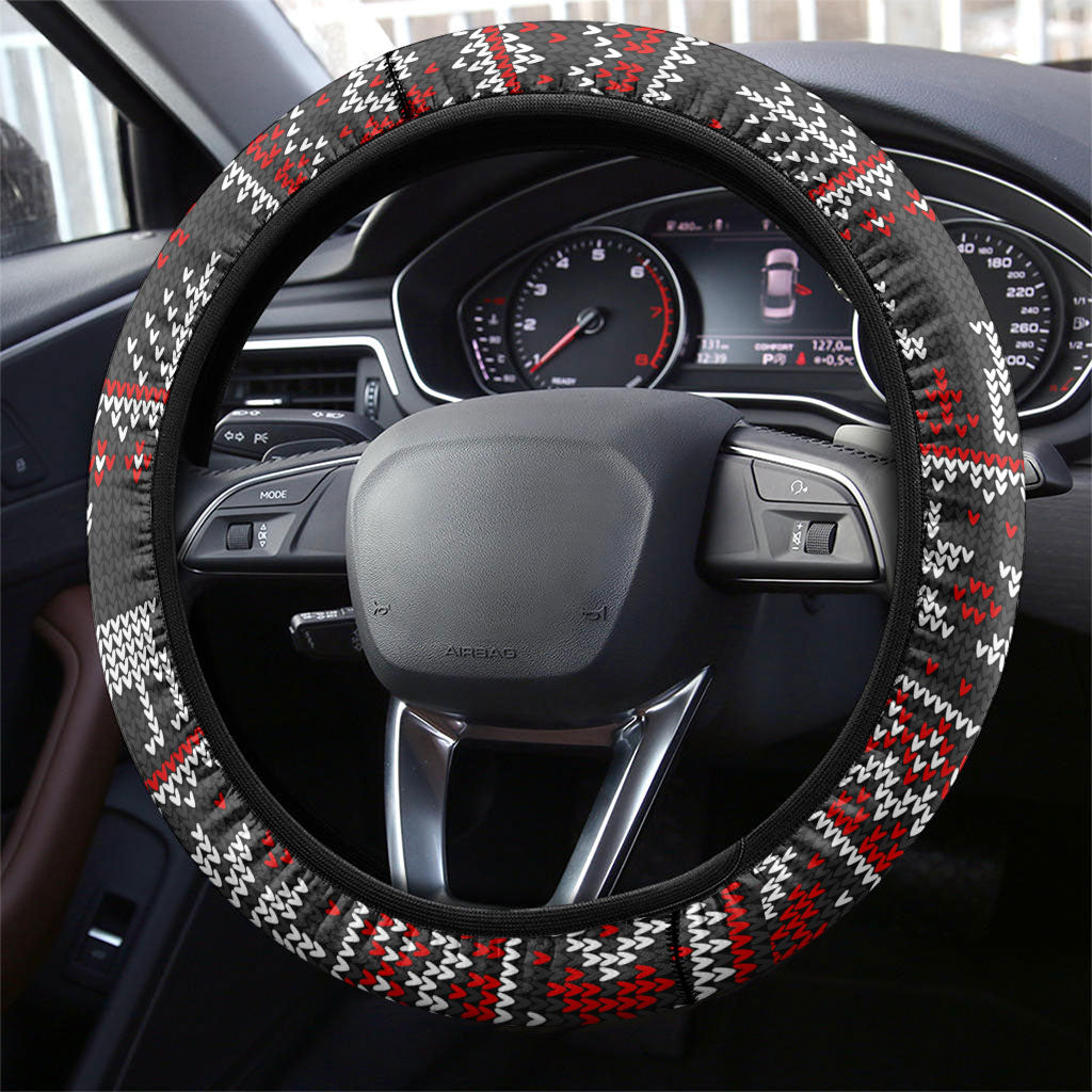 Bombers Football Christmas Steering Wheel Cover Australian Football Mascot - Ugly Xmas Pattern Festive