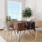 Personalized Bombers Football Christmas Tablecloth Australian Football Mascot - Ugly Xmas Pattern Festive