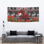 Personalized Bombers Football Christmas Tapestry Australian Football Mascot - Ugly Xmas Pattern Festive