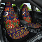 Personalized Adelaide Football Christmas Car Seat Cover Australian Football Mascot - Ugly Xmas Pattern Festive
