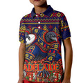 Personalized Adelaide Football Christmas Kid Polo Shirt Australian Football Mascot - Ugly Xmas Pattern Festive