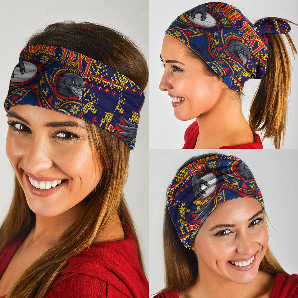 Personalized Adelaide Football Christmas Neck Gaiter Australian Football Mascot - Ugly Xmas Pattern Festive