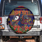 Personalized Adelaide Football Christmas Spare Tire Cover Australian Football Mascot - Ugly Xmas Pattern Festive