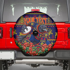 Personalized Adelaide Football Christmas Spare Tire Cover Australian Football Mascot - Ugly Xmas Pattern Festive