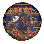 Personalized Adelaide Football Christmas Spare Tire Cover Australian Football Mascot - Ugly Xmas Pattern Festive