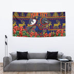 Personalized Adelaide Football Christmas Tapestry Australian Football Mascot - Ugly Xmas Pattern Festive