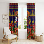 Personalized Adelaide Football Christmas Window Curtain Australian Football Mascot - Ugly Xmas Pattern Festive