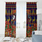 Personalized Adelaide Football Christmas Window Curtain Australian Football Mascot - Ugly Xmas Pattern Festive