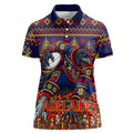 Personalized Adelaide Football Christmas Women Polo Shirt Australian Football Mascot - Ugly Xmas Pattern Festive