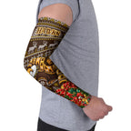 Personalized Hawks Football Christmas Arm Sleeves Australian Football Mascot - Ugly Xmas Pattern Festive