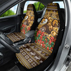 Personalized Hawks Football Christmas Car Seat Cover Australian Football Mascot - Ugly Xmas Pattern Festive
