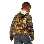 Personalized Hawks Football Christmas Kid Hoodie Australian Football Mascot - Ugly Xmas Pattern Festive