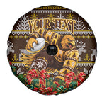 Personalized Hawks Football Christmas Spare Tire Cover Australian Football Mascot - Ugly Xmas Pattern Festive
