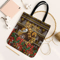 Personalized Hawks Football Christmas Tote Bag Australian Football Mascot - Ugly Xmas Pattern Festive