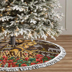 Hawks Football Christmas Tree Skirt Australian Football Mascot - Ugly Xmas Pattern Festive