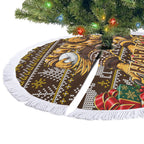 Hawks Football Christmas Tree Skirt Australian Football Mascot - Ugly Xmas Pattern Festive