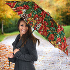 Personalized Hawks Football Christmas Umbrella Australian Football Mascot - Ugly Xmas Pattern Festive