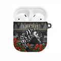 Personalized Magpies Football Christmas AirPods Case Australian Football Mascot - Ugly Xmas Pattern Festive