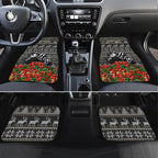 Personalized Magpies Football Christmas Car Mats Australian Football Mascot - Ugly Xmas Pattern Festive