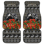Personalized Magpies Football Christmas Car Mats Australian Football Mascot - Ugly Xmas Pattern Festive