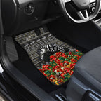 Personalized Magpies Football Christmas Car Mats Australian Football Mascot - Ugly Xmas Pattern Festive