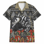 Personalized Magpies Football Christmas Hawaiian Shirt Australian Football Mascot - Ugly Xmas Pattern Festive