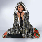Personalized Magpies Football Christmas Hooded Blanket Australian Football Mascot - Ugly Xmas Pattern Festive