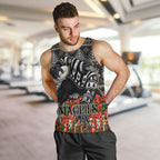 Personalized Magpies Football Christmas Men Tank Top Australian Football Mascot - Ugly Xmas Pattern Festive