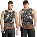 Personalized Magpies Football Christmas Men Tank Top Australian Football Mascot - Ugly Xmas Pattern Festive