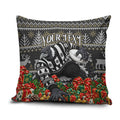 Personalized Magpies Football Christmas Pillow Cover Australian Football Mascot - Ugly Xmas Pattern Festive