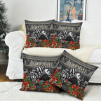Personalized Magpies Football Christmas Pillow Cover Australian Football Mascot - Ugly Xmas Pattern Festive