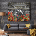 Personalized Magpies Football Christmas Tapestry Australian Football Mascot - Ugly Xmas Pattern Festive
