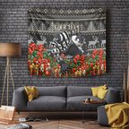Personalized Magpies Football Christmas Tapestry Australian Football Mascot - Ugly Xmas Pattern Festive