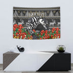 Personalized Magpies Football Christmas Tapestry Australian Football Mascot - Ugly Xmas Pattern Festive