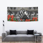 Personalized Magpies Football Christmas Tapestry Australian Football Mascot - Ugly Xmas Pattern Festive