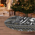 Magpies Football Christmas Tree Skirt Australian Football Mascot - Ugly Xmas Pattern Festive
