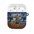 Personalized West Coast Eagles Football Christmas AirPods Case Australian Football Mascot - Ugly Christmas Pattern Festive