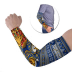 Personalized West Coast Eagles Football Christmas Arm Sleeves Australian Football Mascot - Ugly Christmas Pattern Festive