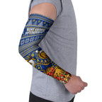 Personalized West Coast Eagles Football Christmas Arm Sleeves Australian Football Mascot - Ugly Christmas Pattern Festive