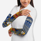 Personalized West Coast Eagles Football Christmas Arm Sleeves Australian Football Mascot - Ugly Christmas Pattern Festive