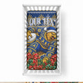 Personalized West Coast Eagles Football Christmas Baby Bed Cover Australian Football Mascot - Ugly Christmas Pattern Festive