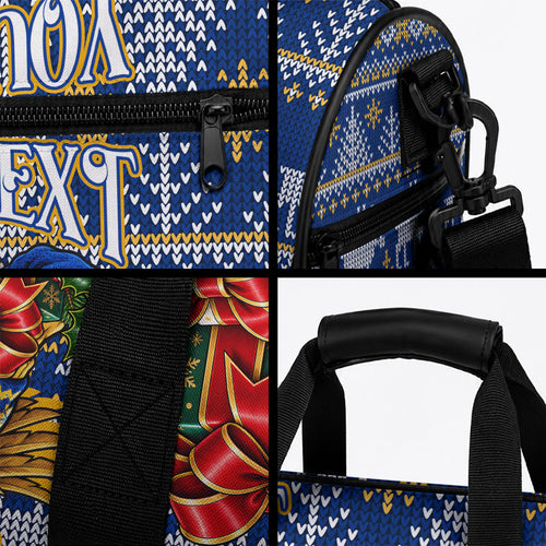 Personalized West Coast Eagles Football Christmas Duffle Bag Australian Football Mascot - Ugly Christmas Pattern Festive