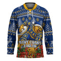Personalized West Coast Eagles Football Christmas Hockey Jersey Australian Football Mascot - Ugly Christmas Pattern Festive