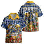 Personalized West Coast Eagles Football Christmas Kid Hawaiian Shirt Australian Football Mascot - Ugly Christmas Pattern Festive