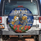 Personalized West Coast Eagles Football Christmas Spare Tire Cover Australian Football Mascot - Ugly Christmas Pattern Festive
