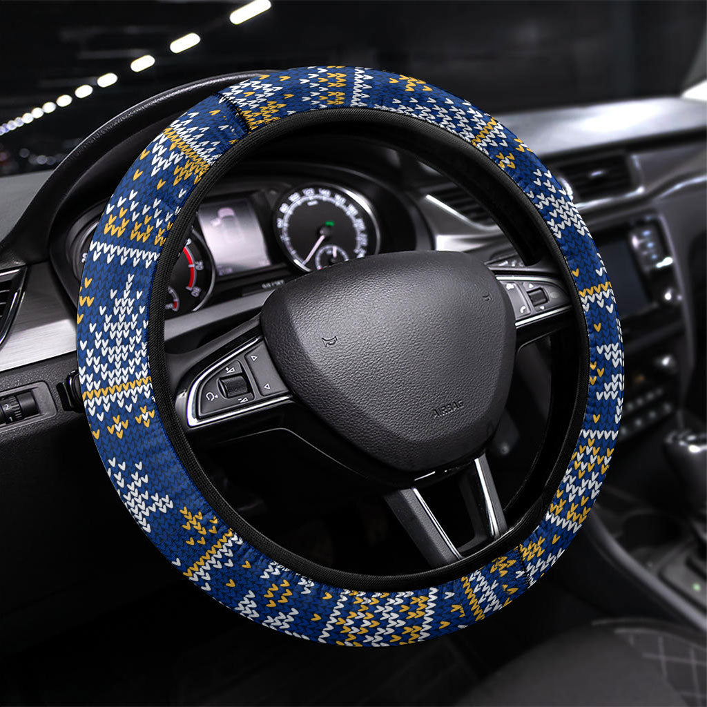 West Coast Eagles Football Christmas Steering Wheel Cover Australian Football Mascot - Ugly Christmas Pattern Festive