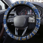 West Coast Eagles Football Christmas Steering Wheel Cover Australian Football Mascot - Ugly Christmas Pattern Festive